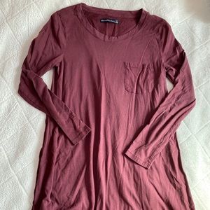 Cotton long sleeve t shirt dress